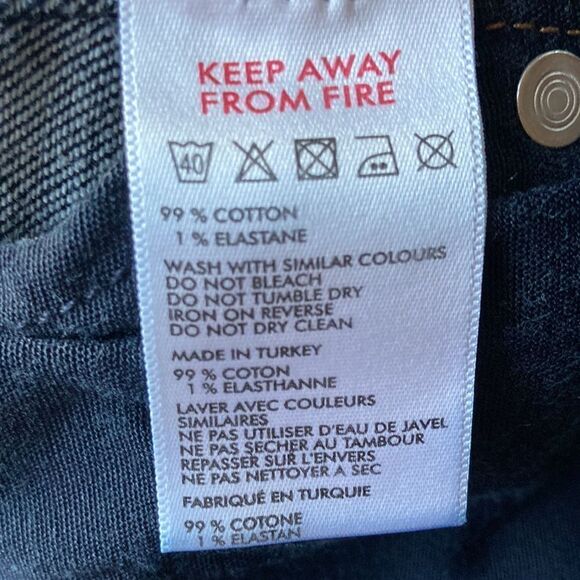 BDG Urban Outfitters AXYL High Rise Raw Hem Dark Wash Jeans Size 30 - Picture 13 of 14